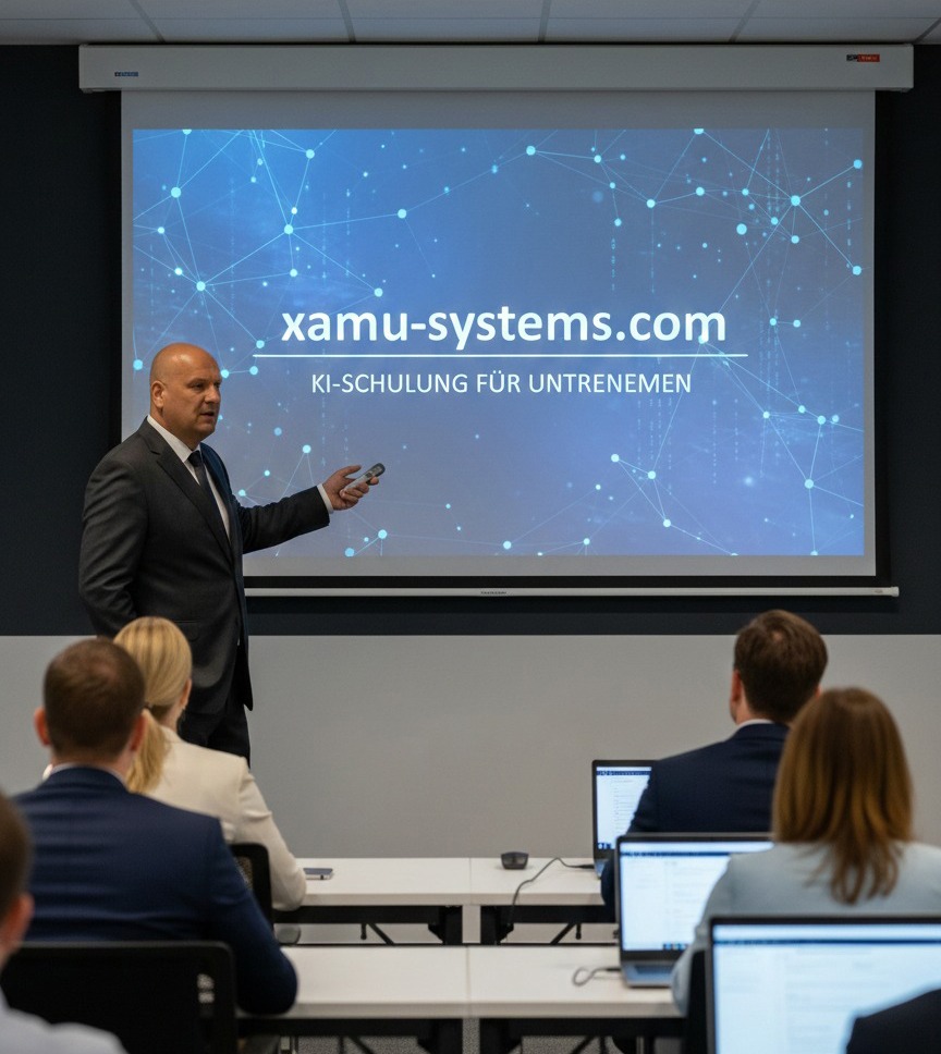 KI-Schulung Präsentation vor Team